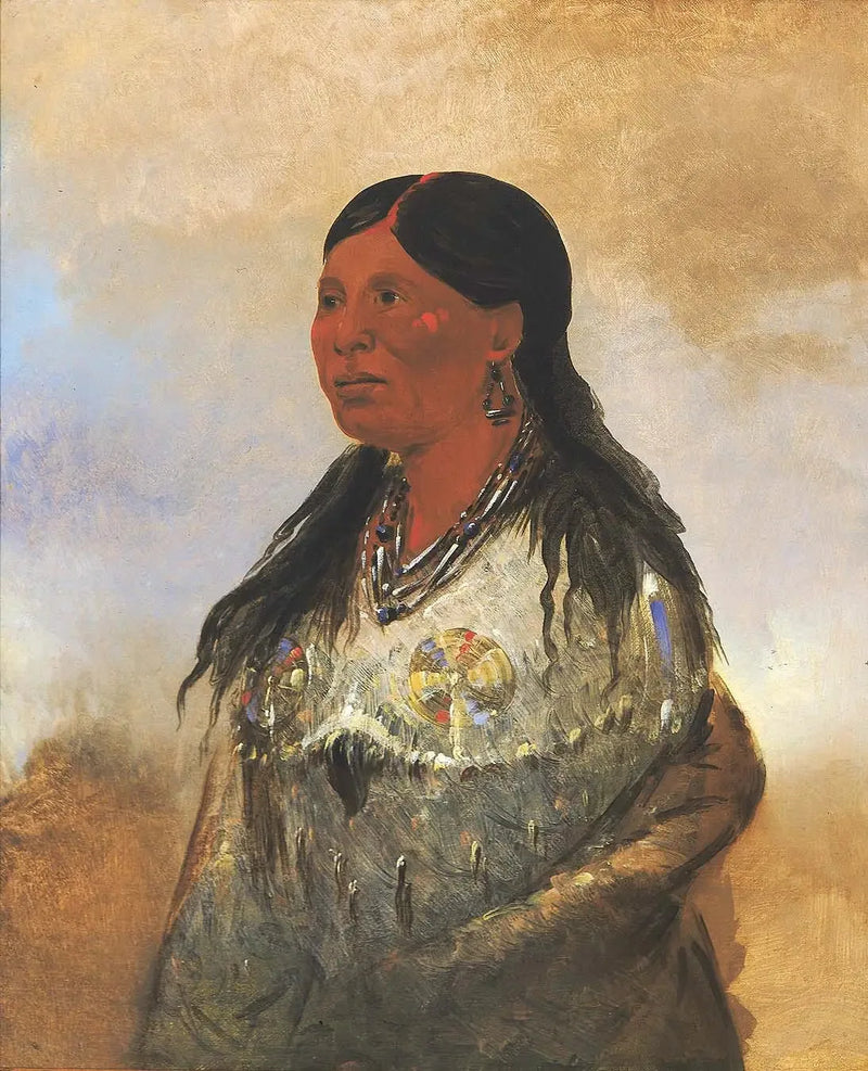 Hon-je-a-puto, żona myśliwego na niedźwiedzie - George Catlin