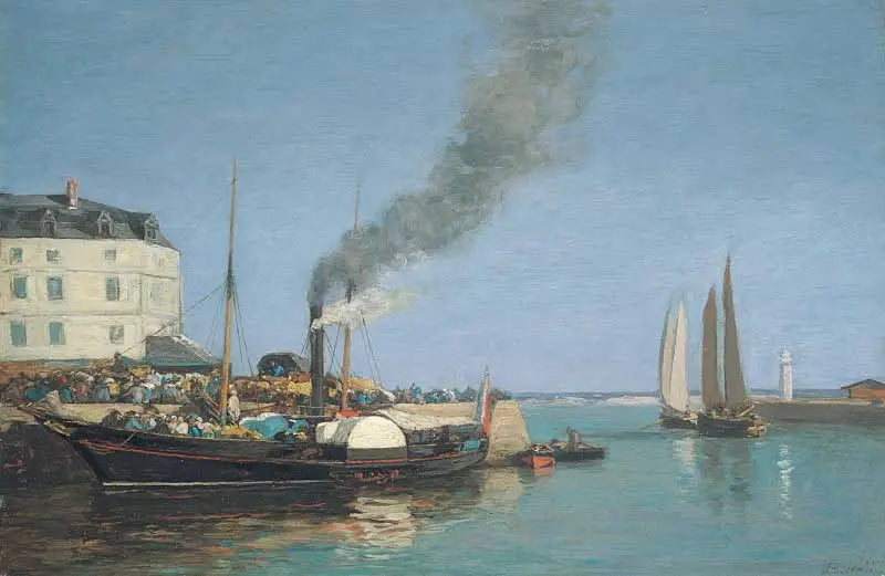 Honfleur, molo - Eugène Boudin
