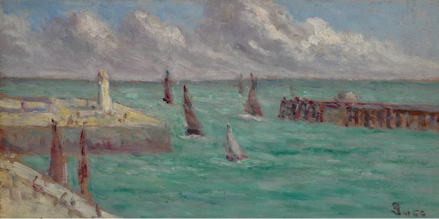 Honfleur, latarnia i molo - Maximilien Luce