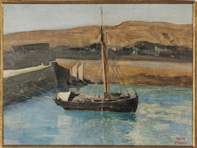 Honfleur, port na wodzie - Jean-Baptiste Camille Corot