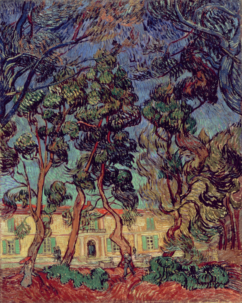 Drzewa w ogrodzie szpitala Saint-Paul - Vincent van Gogh