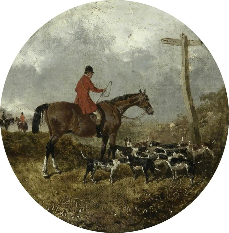 Osiem okrągłych scen polowania na lisa: myśliwy i psy - John Frederick Herring, Sr.