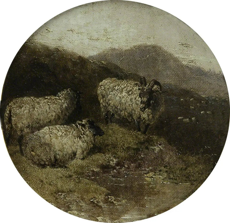 Osiem okrągłych scenek wiejskich: owce - John Frederick Herring, Sr.