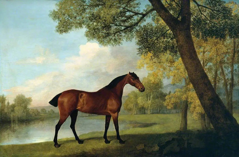 Hunter na brzegu jeziora - George Stubbs