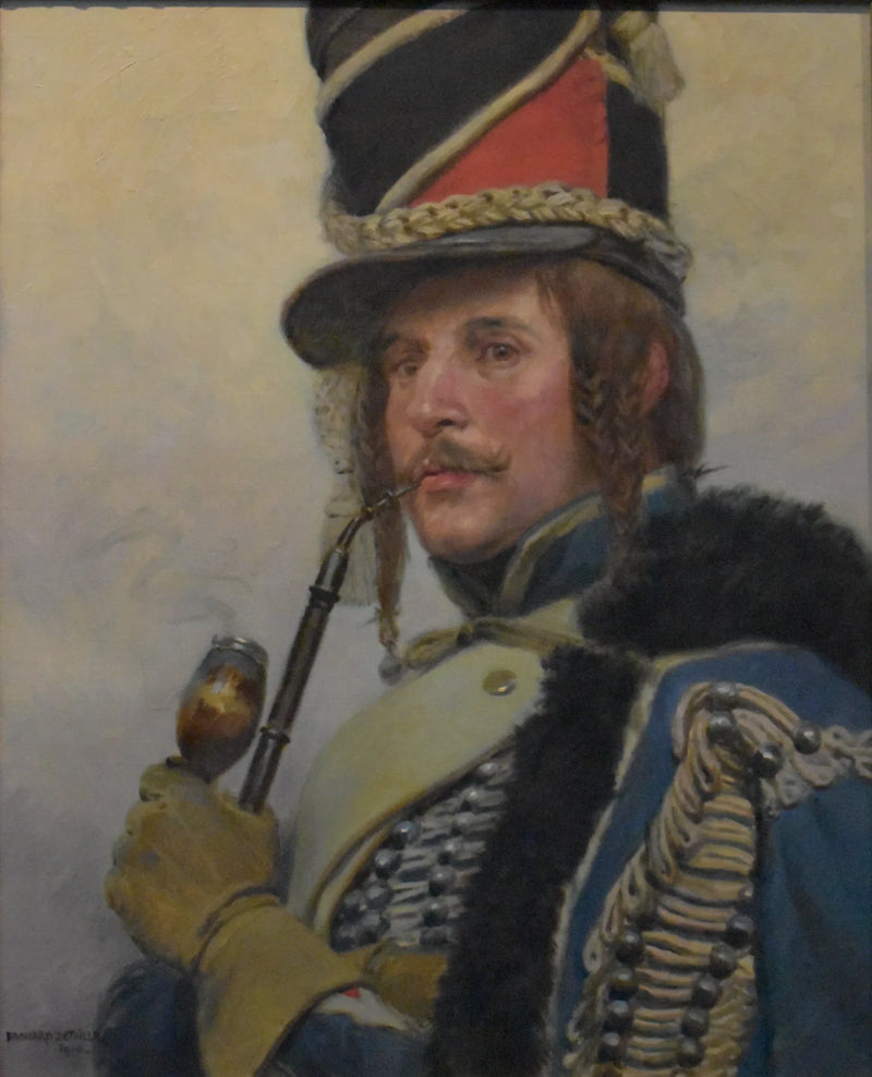 Hussard palący fajkę - Édouard Detaille
