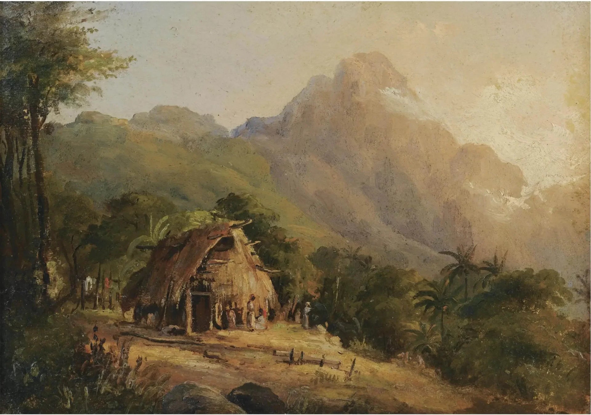 Hutte dans un paysage de montagne, Galipan - Camille Pissarro image 1 reproduction réalisée par Alpha Reproduction