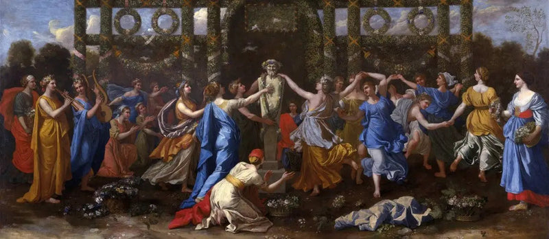 Hymenée przebrany za kobietę z okazji ofiary dla Priapa - Nicolas Poussin