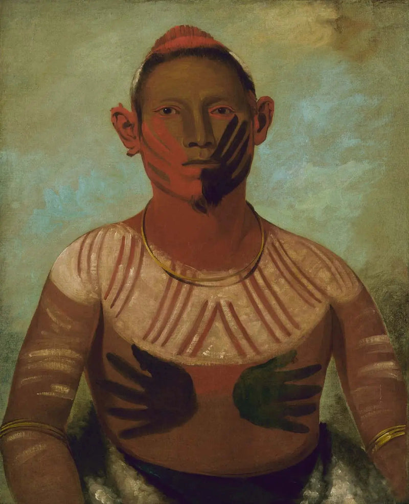 I-o-wáy, jeden z głównych wojowników Czarny Sokół - George Catlin