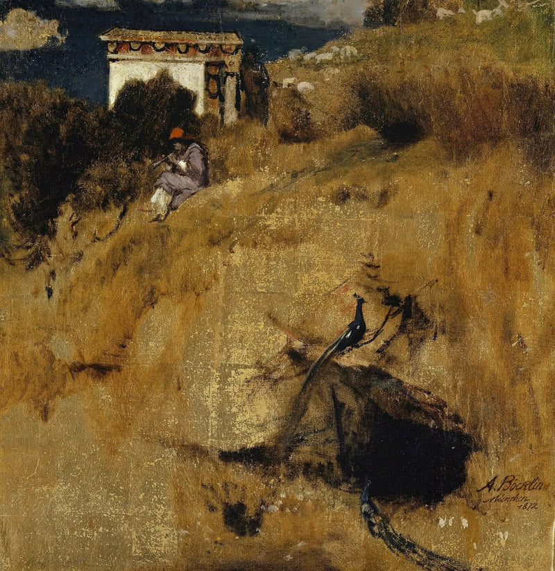 Idylla (fragment parawanu) - Arnold Böcklin