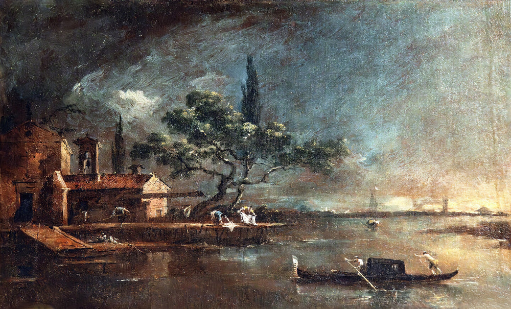 Île d'Ancône - Francesco Guardi image 1 reproduction d’œuvre d’art à l’huile