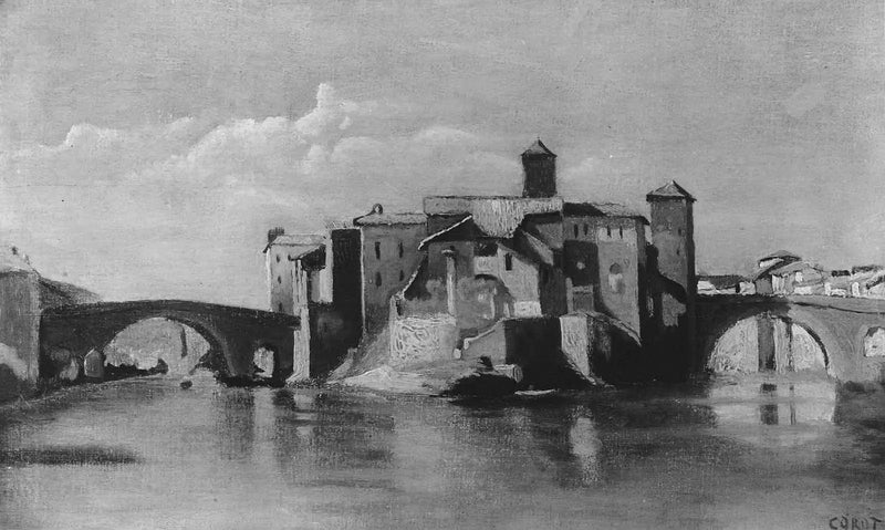 Wyspa San Bartolomeo, Rzym - Jean-Baptiste Camille Corot