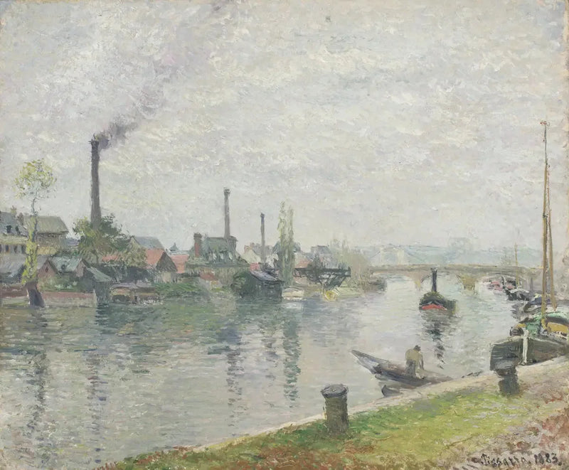 Wyspa Lacroix w Rouen - Camille Pissarro