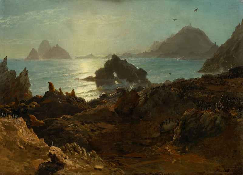 Wyspy Farallon, Ocean Spokojny, Kalifornia - Albert Bierstadt