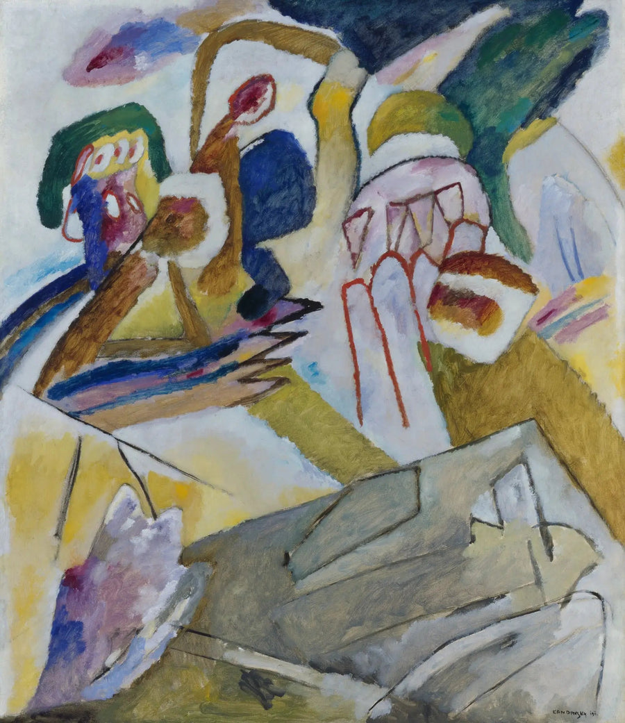 Improwizacja 18 (z nagrobkiem) - Wasilij Kandinsky