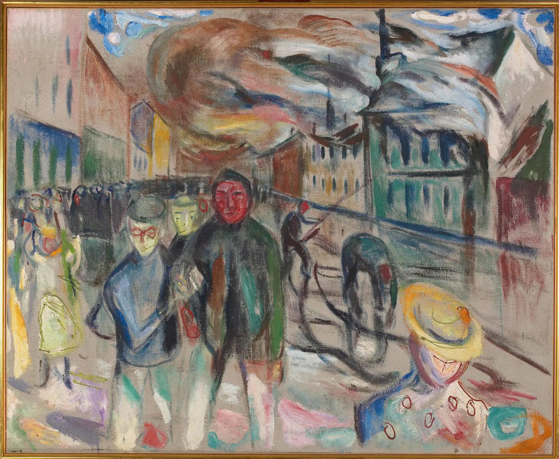 Pożar w Grønland - Edvard Munch