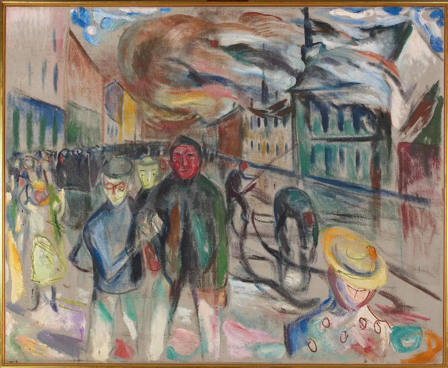 Pożar w Grønland - Edvard Munch