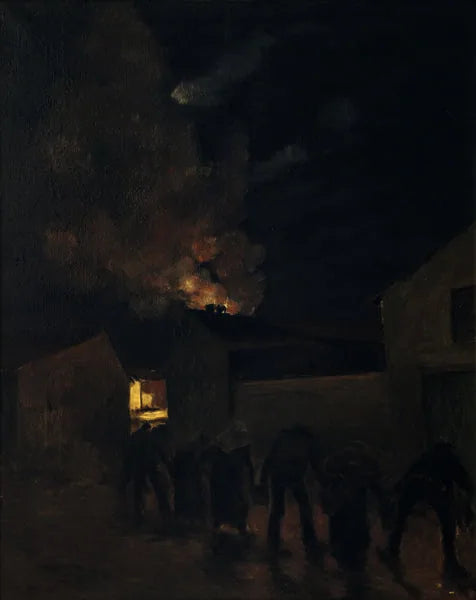 Incendie au village. La chaîne - Jules Bastien-Lepage