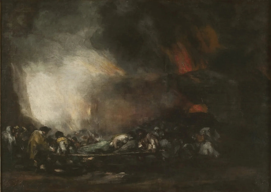 Pożar szpitala - Francisco de Goya