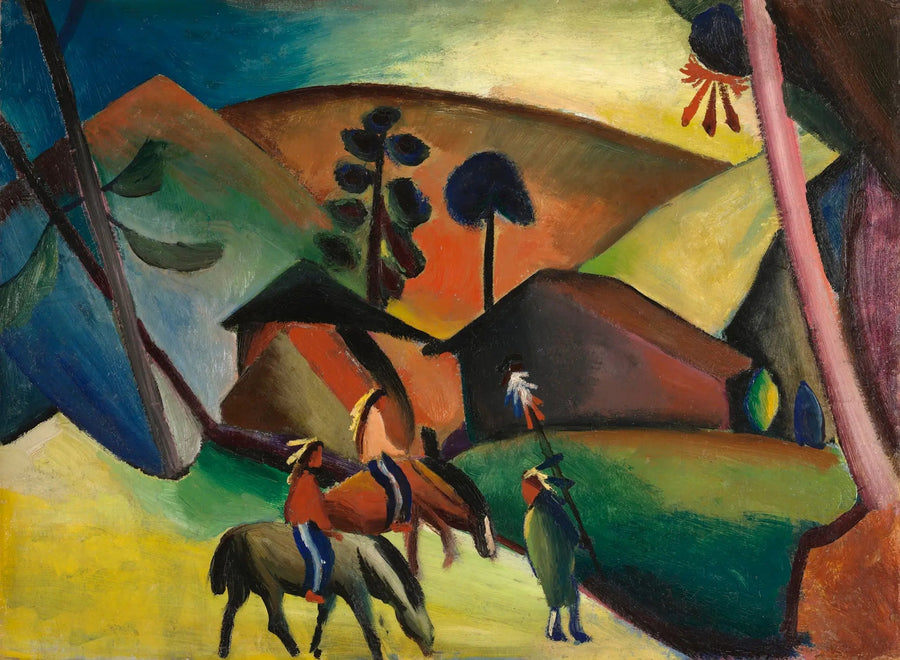 Indianie na koniach - August Macke