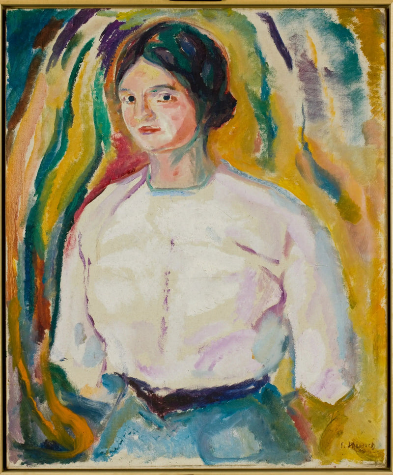 Ingeborg z rękami za plecami - Edvard Munch