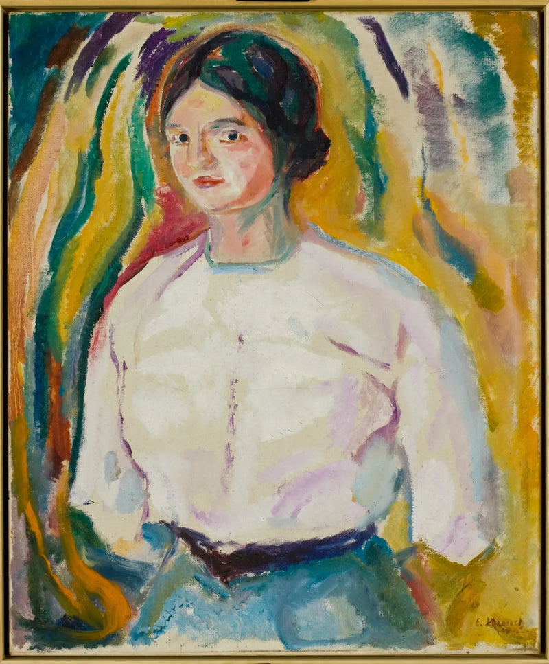 Ingeborg z rękami za plecami - Edvard Munch