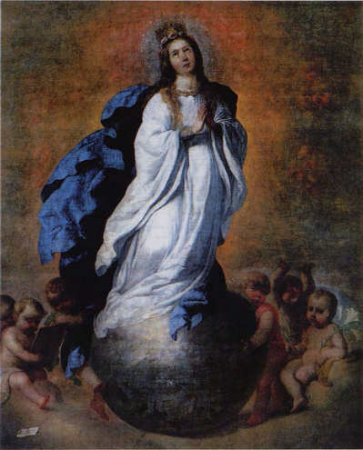 Inmaculada Concepción (Zurbarán, 1658) - Francisco de Zurbarán image 1 copie peinte à la main à l’huile