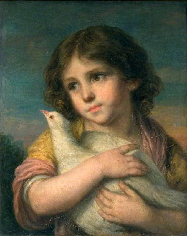 Niewinność: Dziewczyna z gołębiem - Jean-Baptiste Greuze