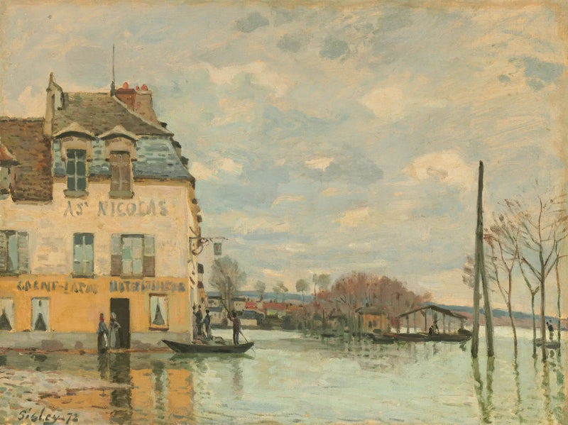 Powodzie w Port-Marly - Alfred Sisley