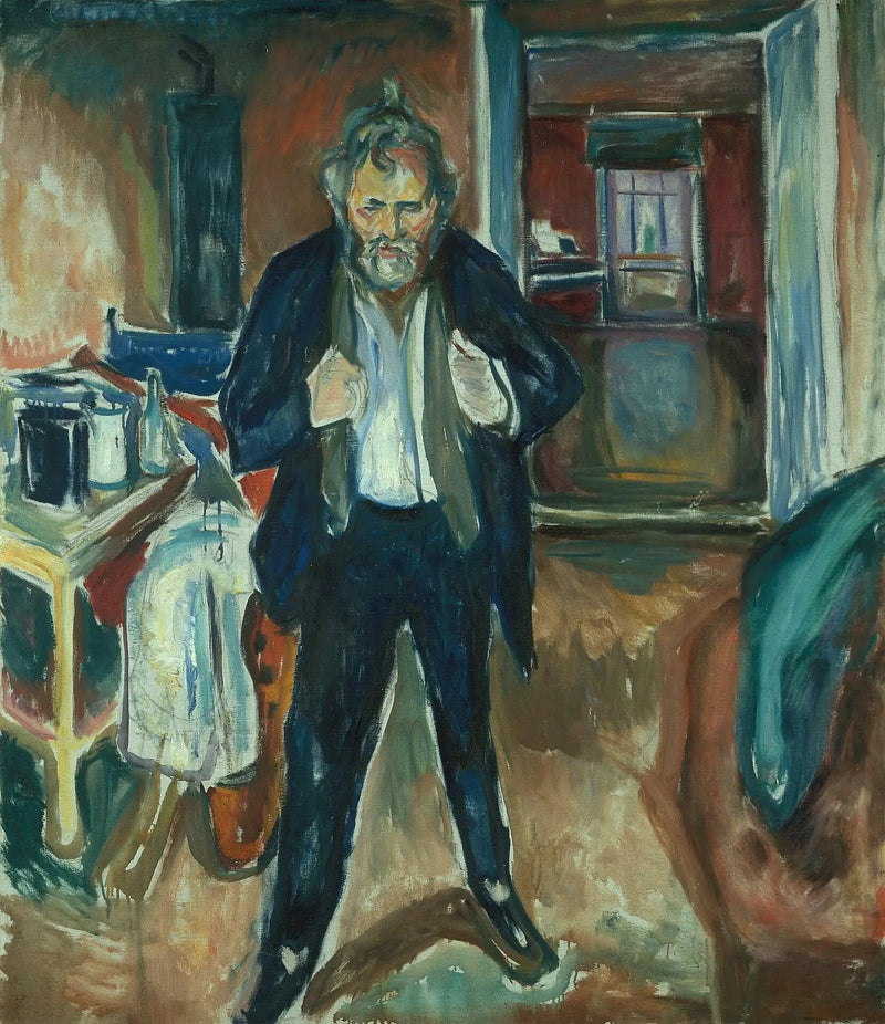 Bezsenność. Autoportret w wewnętrznym zamieszaniu - Edvard Munch