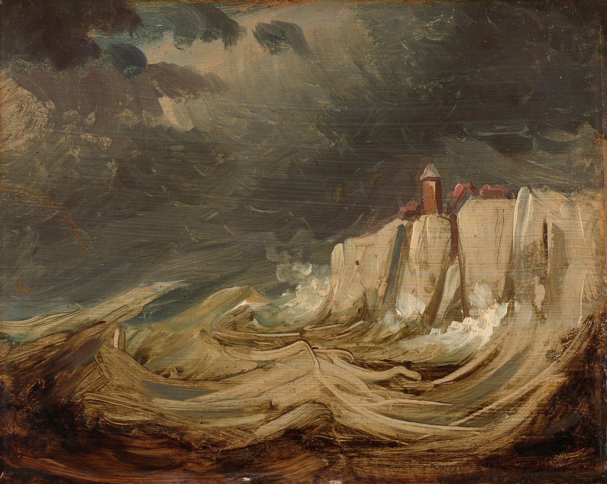 Intempéries sur la côte - Johannes Tavenraat