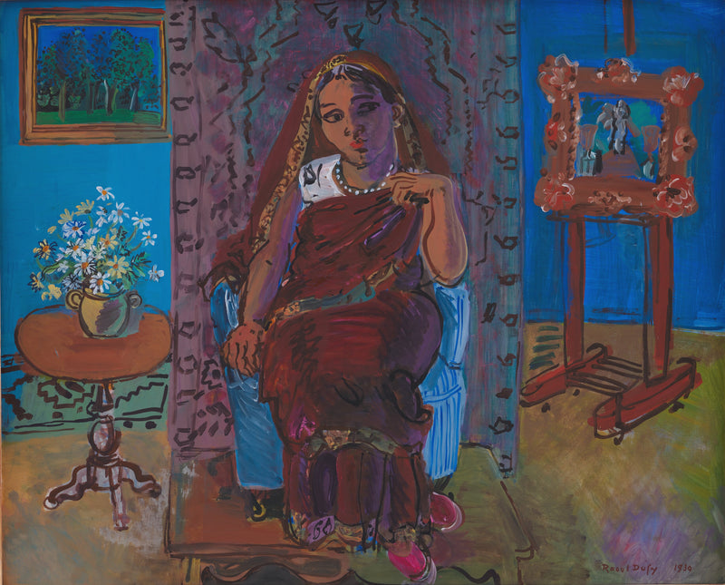 Interiør med indisk kvinde - Raoul Dufy