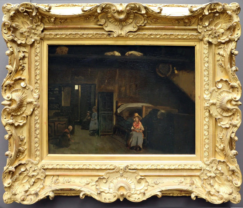 Wnętrze domu Bilier, niedaleko Limoges - Jean-Baptiste Camille Corot