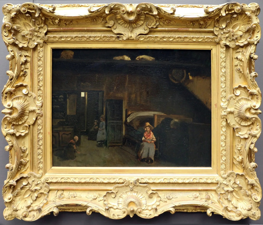 Wnętrze domu Bilier, niedaleko Limoges - Jean-Baptiste Camille Corot