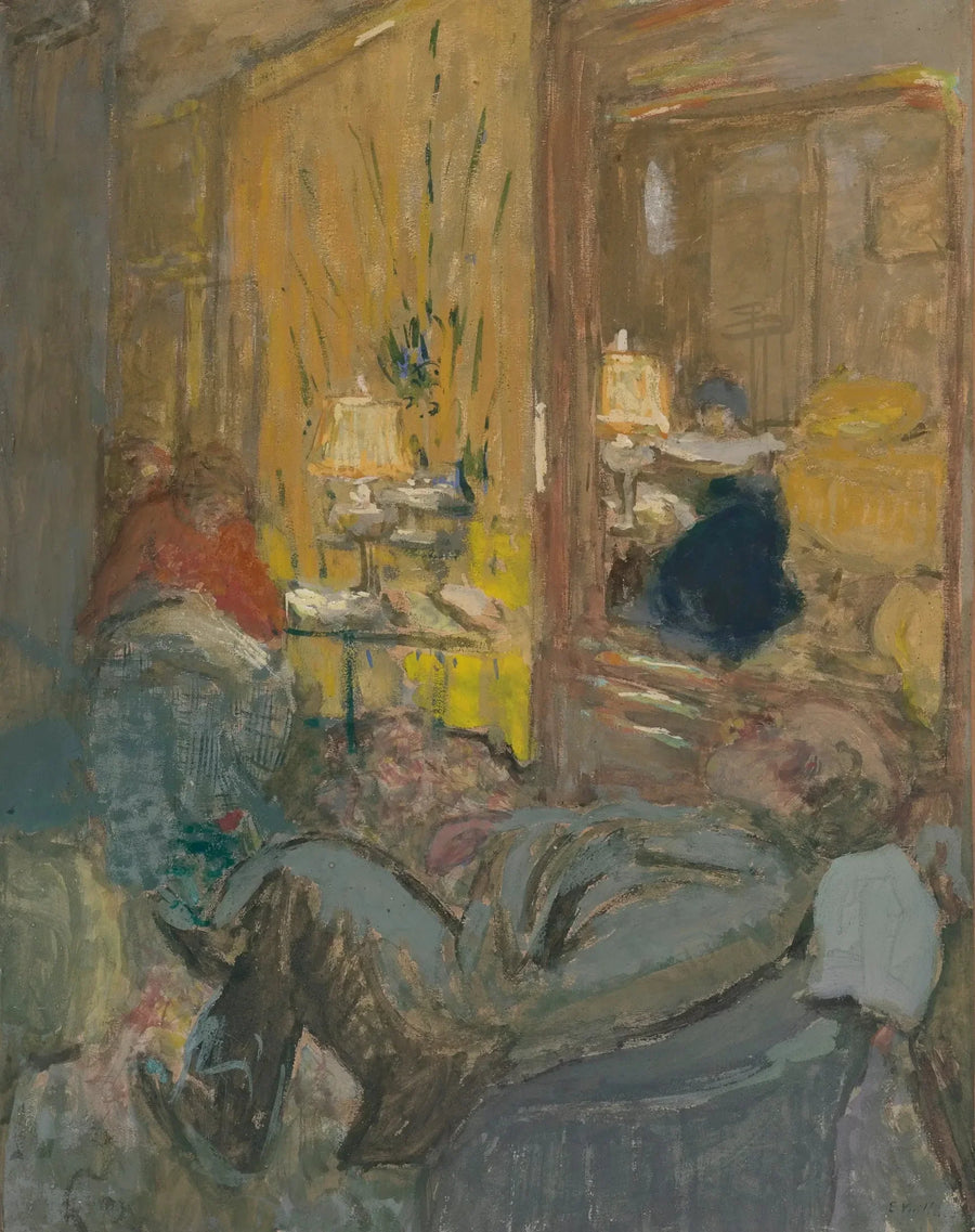 Wnętrze z trzema postaciami - Édouard Vuillard