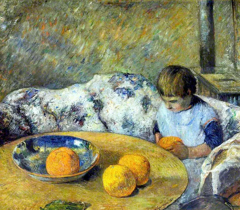 Wnętrze z Aline Gauguin - Paul Gauguin