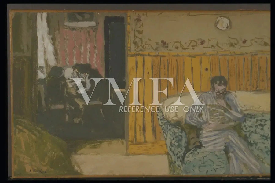 Wnętrze z mężczyzną czytającym - Édouard Vuillard