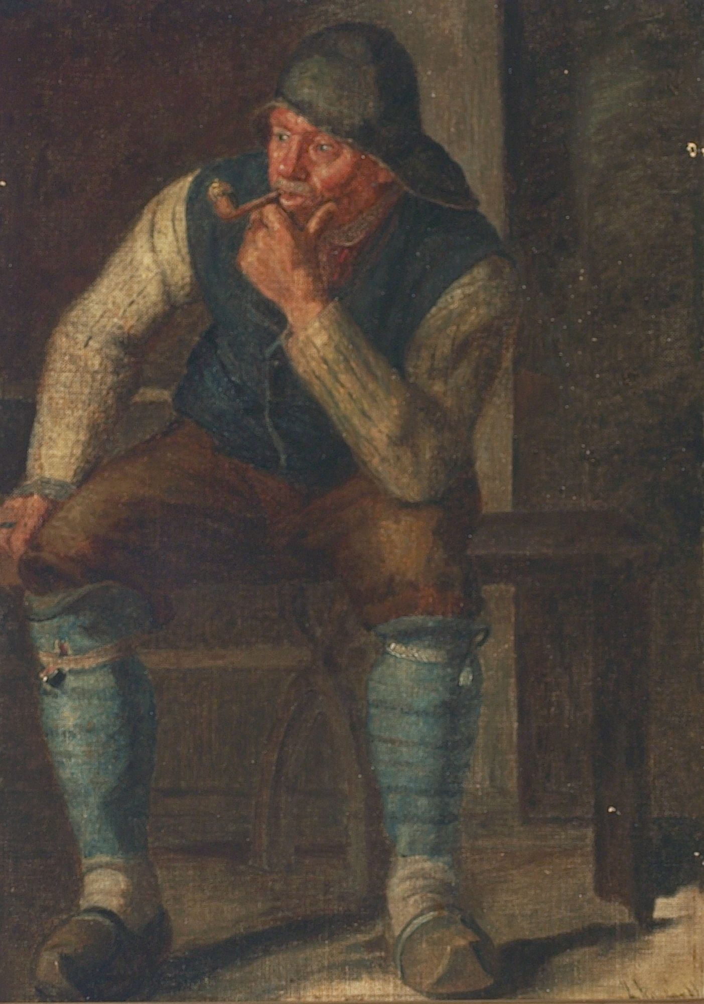 Intérieur avec un pêcheur. - Michael Peter Ancher image 1 copie de tableau peinte à la main