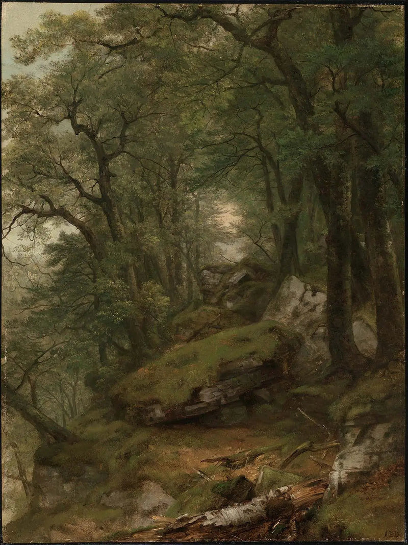 Wnętrze z drewnem - Asher Brown Durand