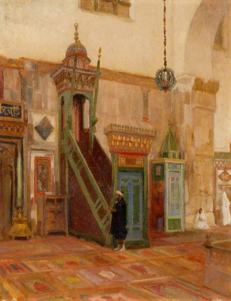 Wnętrze meczetu lub mimbar Wielkiego Meczetu w Damaszku - Frederic Leighton