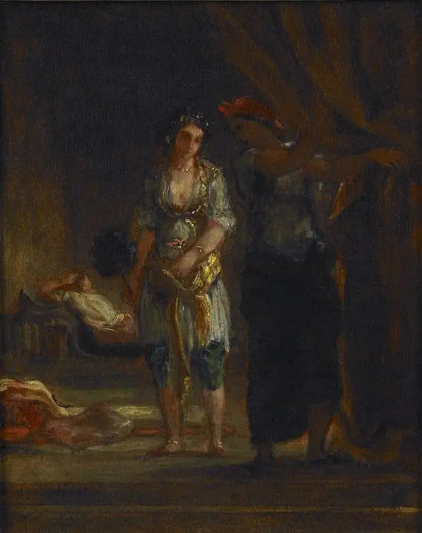 Wnętrze haremu w Oranie - Eugène Delacroix