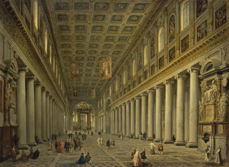 Wnętrze bazyliki Santa Maria Maggiore w Rzymie - Giovanni Paolo Panini