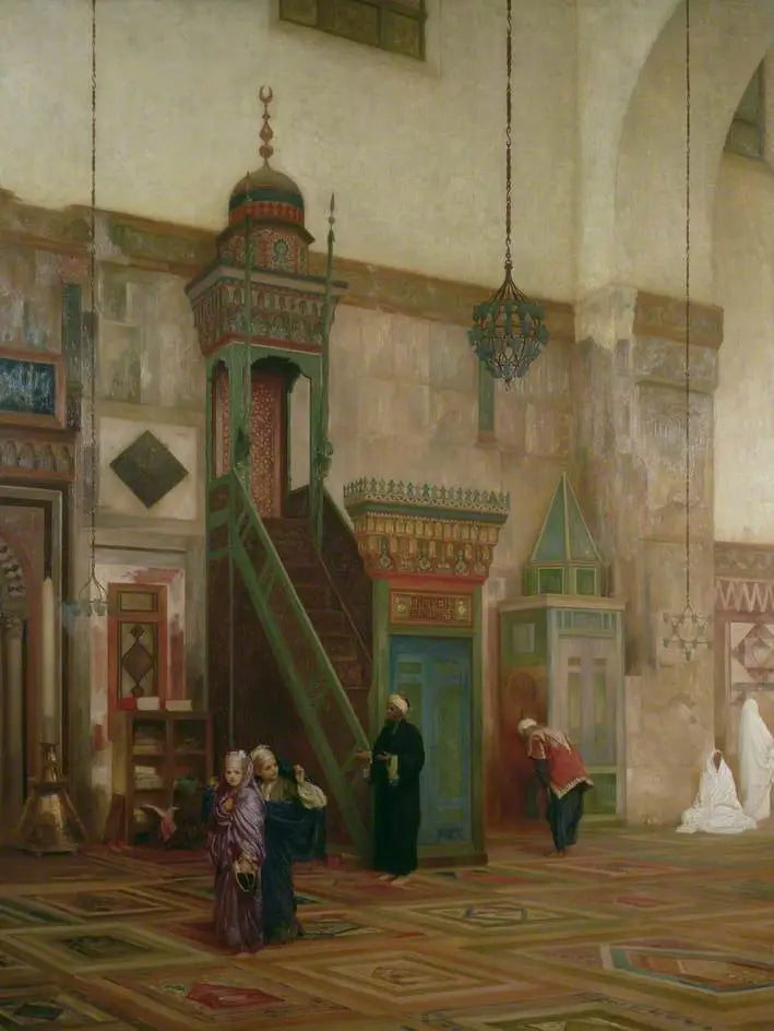 Wnętrze Wielkiego Meczetu w Damaszku - Frederic Leighton