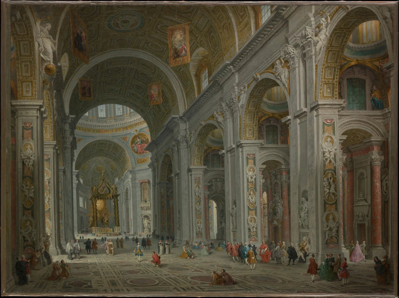 Wnętrze św. Piotra, Rzym - Giovanni Paolo Panini