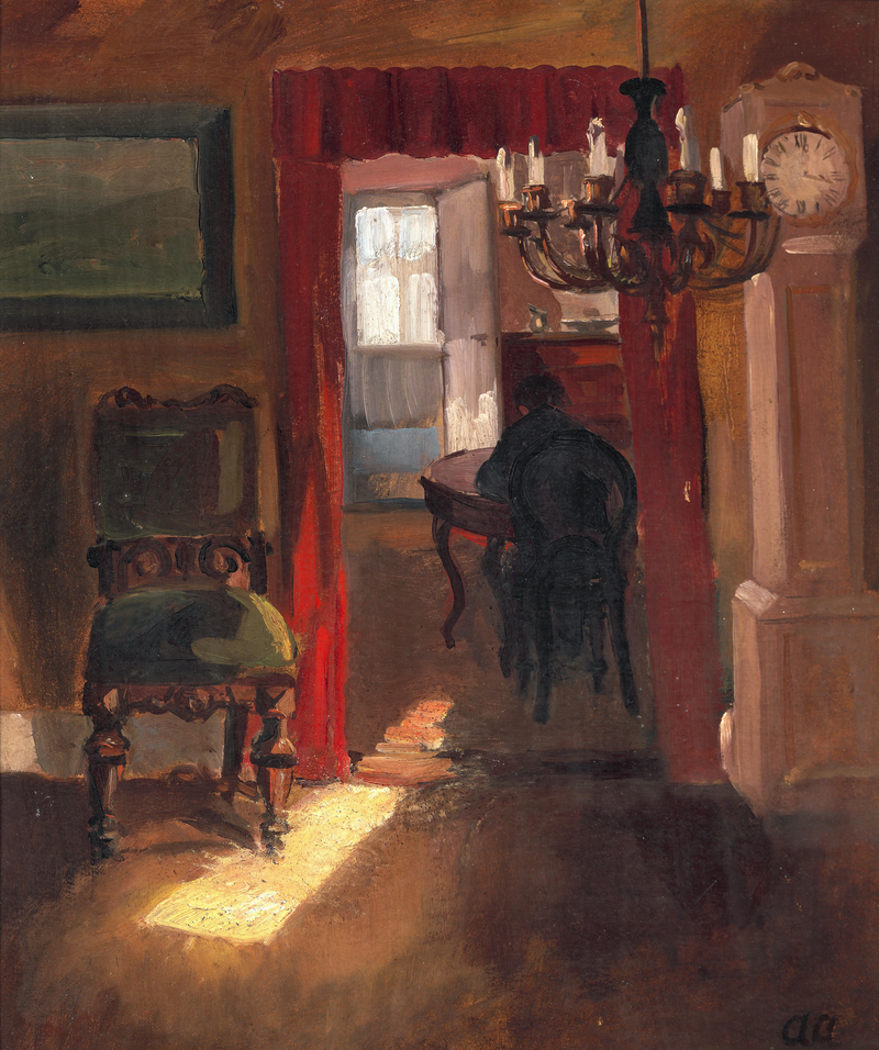 Wnętrze Skagen z taśmą świetlną na podłodze - Anna Ancher