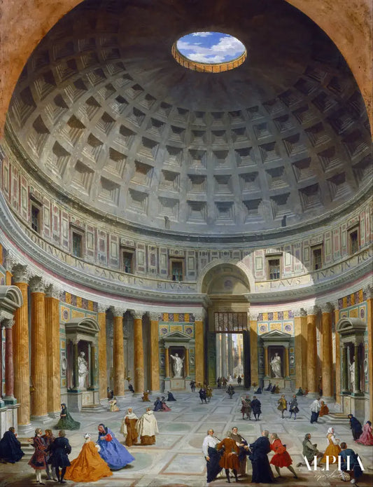 Intérieur du Panthéon, Rome - Giovanni Paolo Panini - Reproductions de tableaux et peintures haut de gamme