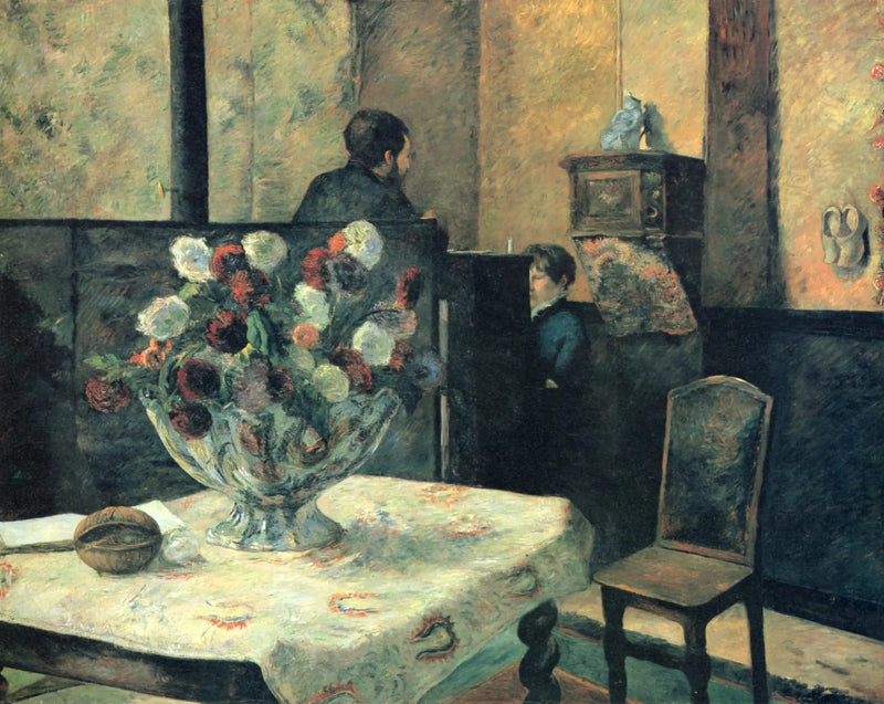 Wnętrze malarza w Paryżu, ulica Carcel - Paul Gauguin