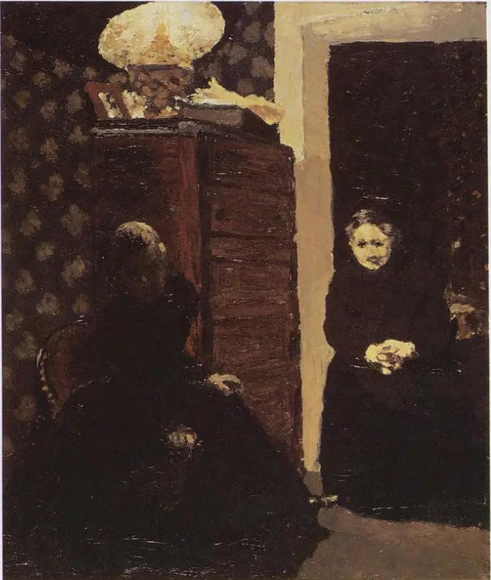 Wnętrze, efekt wieczoru - Édouard Vuillard
