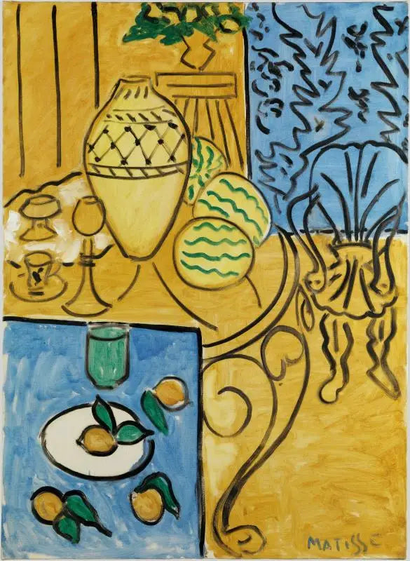 Żółto-niebieskie wnętrze - Henri Matisse