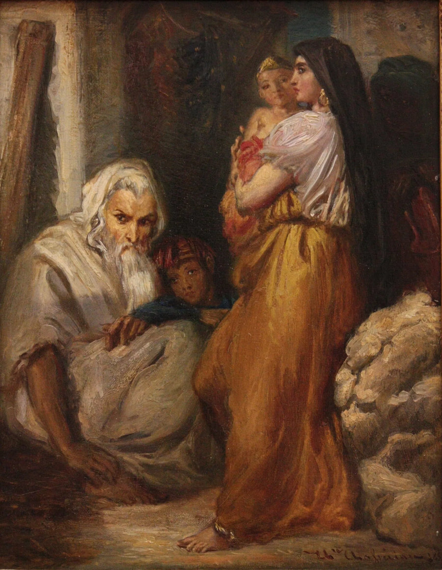 Żydowskie wnętrze w Constantine - Théodore Chassériau