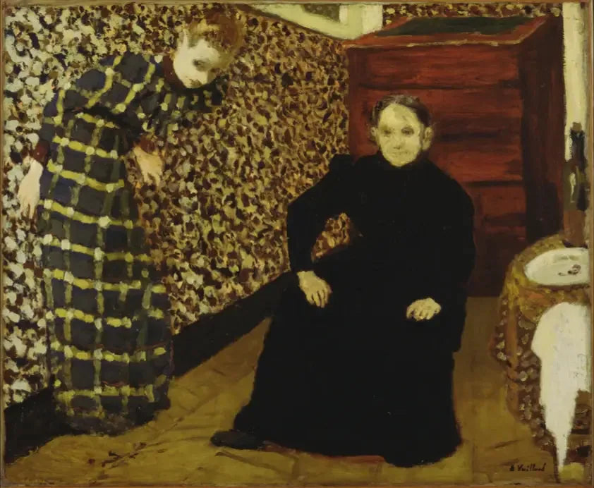 Wnętrze Matki i Siostry Artysty - Édouard Vuillard